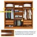 Guarda-Roupa Casal com Espelho Dacar Flex 3 Portas 4 Gavetas Cinamomo e Off White