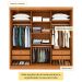 Guarda-Roupa Casal com Espelho Dacar Flex 3 Portas 4 Gavetas Cinamomo e Off White