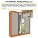 Guarda-Roupa Casal com Espelho Dacar Flex 3 Portas 4 Gavetas Cinamomo e Off White