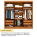 Guarda-Roupa Casal com Espelho Dacar Flex 3 Portas 4 Gavetas Cinamomo e Off White