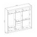 Guarda-Roupa Casal com Espelho Dalila Flex 3 Portas 2 Gavetas Amêndola e Off White