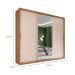 Guarda-Roupa Casal com Espelho Dalila Flex com Prateleiras 3 Portas 2 Gavetas Amêndola e Off White