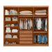Guarda-Roupa Casal com Espelho Dalila Flex com Prateleiras 3 Portas 4 Gavetas Amêndola e Off White