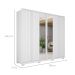 Guarda-Roupa Casal com Espelho Decimus 6 PT 4 GV Branco