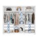 Guarda-Roupa Casal com Espelho Decimus 6 PT 4 GV Branco