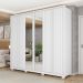Guarda-Roupa Casal com Espelho Decimus 6 PT 4 GV Branco