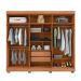 Guarda-Roupa Casal com Espelho Eden 6 Portas 2 Gavetas Lamina Mel e Cacao
