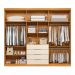 Guarda-Roupa Casal com Espelho Giardino 6 Portas 4 Gavetas Cinnamon e Off White