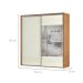Guarda-Roupa Casal com Espelho Girona 100% MDF 2 Portas 2 Gavetas Freijó e Off White