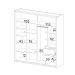 Guarda-Roupa Casal com Espelho Girona 100% MDF 2 Portas 2 Gavetas Freijó e Off White