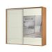 Guarda-Roupa Casal com Espelho Girona 100% MDF 2 Portas 4 Gavetas Freijó e Off White