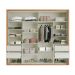 Guarda-Roupa Casal com Espelho Girona 100% MDF 2 Portas 4 Gavetas Freijó e Off White