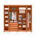 Guarda-Roupa Casal com Espelho Imperial Ripado 6 Portas 4 Gavetas Freijó e Off White