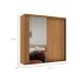 Guarda-Roupa Casal com Espelho Imperium 100% MDF 2 Portas 6 Gavetas Freijó