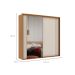 Guarda-Roupa Casal com Espelho Imperium 100% MDF 2 Portas 6 Gavetas Freijó e Off White