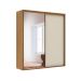 Guarda-Roupa Casal com Espelho Inovatto 100% MDF 2 Portas 6 Gavetas Freijó e Off White