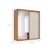 Guarda-Roupa Casal com Espelho Inovatto 100% MDF 2 Portas 6 Gavetas Freijó e Off White