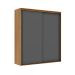 Guarda-Roupa Casal com Espelho Inovatto 100% MDF 2 Portas 6 Gavetas Freijó e Titânio
