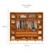 Guarda-Roupa Casal com Espelho Jacarandá Flex 4 Portas 4 Gavetas Cinamomo e Off White
