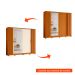 Guarda-Roupa Casal com Espelho Jacarandá Flex 4 Portas 4 Gavetas Cinamomo e Off White