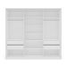 Guarda-Roupa Casal com Espelho Lisboa 3 Portas 4 Gavetas Branco