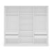 Guarda-Roupa Casal com Espelho Lisboa 3 Portas 4 Gavetas Branco e Azul
