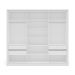Guarda-Roupa Casal com Espelho Lisboa 3 Portas 4 Gavetas Branco e Creme