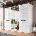 Guarda-Roupa Casal com Espelho Lisboa 6 Portas 4 Gavetas Branco