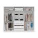 Guarda-Roupa Casal com Espelho Lisboa 6 Portas 4 Gavetas Branco e Azul