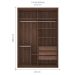 Guarda-Roupa Casal com Espelho Londres II 2 Portas 3 Gavetas Marrom