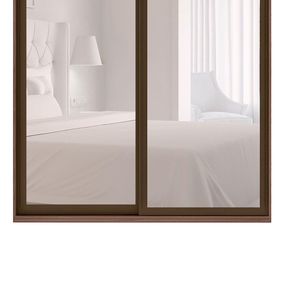 Guarda-Roupa Casal com Espelho Londres II 2 Portas 3 Gavetas Marrom