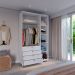 Guarda-Roupa Casal com Espelho Look 3 Portas 4 Gavetas Branco