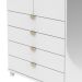 Guarda-Roupa Casal com Espelho Look 4 Portas 4 Gavetas Branco