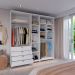 Guarda-Roupa Casal com Espelho Look 5 Portas 4 Gavetas Branco