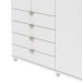 Guarda-Roupa Casal com Espelho Look 5 Portas 4 Gavetas Branco
