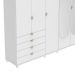 Guarda-Roupa Casal com Espelho Look 5 Portas 4 Gavetas Branco