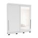 Guarda-Roupa Casal com Espelho Madrid 2 Portas 2 Gavetas Branco