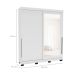 Guarda-Roupa Casal com Espelho Madrid 2 Portas 2 Gavetas Branco