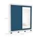 Guarda-Roupa Casal com Espelho Madrid 2 Portas 2 Gavetas Branco e Azul