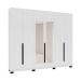 Guarda-Roupa Casal com Espelho Madrid 6 Portas 4 Gavetas Branco