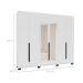 Guarda-Roupa Casal com Espelho Madrid 6 Portas 4 Gavetas Branco