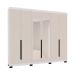 Guarda-Roupa Casal com Espelho Madrid 6 Portas 4 Gavetas Branco e Creme