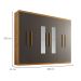 Guarda-Roupa Casal com Espelho Malibu 100% MDF 6 Portas 2 Gavetas Imbuia e Grafite