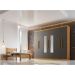 Guarda-Roupa Casal com Espelho Malibu 100% MDF 6 Portas 2 Gavetas Imbuia e Grafite