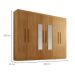 Guarda-Roupa Casal com Espelho Malibu 6 Portas 2 Gavetas Imbuia