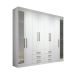 Guarda-Roupa Casal com Espelho Master 8 Portas 6 Gavetas Branco
