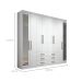 Guarda-Roupa Casal com Espelho Master 8 Portas 6 Gavetas Branco
