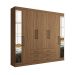 Guarda-Roupa Casal com Espelho Master 8 Portas 6 Gavetas Jatobá