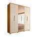 Guarda-Roupa Casal com Espelho Matisse 6 Portas 4 Gavetas Cinamomo e Off White