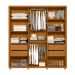 Guarda-Roupa Casal com Espelho Matisse 6 Portas 4 Gavetas Cinamomo e Off White